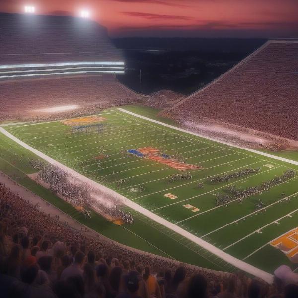 Texas High School Football Game Under the Lights