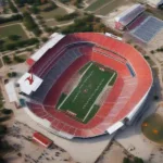 Texas Oklahoma game at the Cotton Bowl aerial view