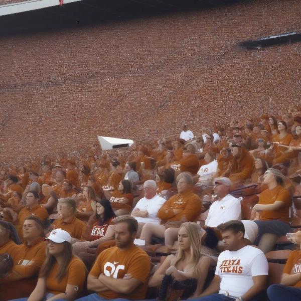 Texas Oklahoma fans in the Cotton Bowl Stadium