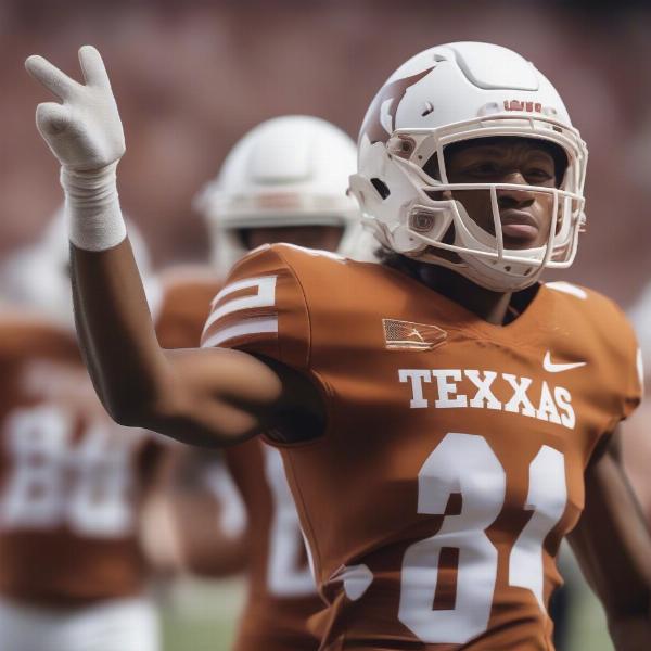 Texas OU Game Key Moments - Touchdown Celebration
