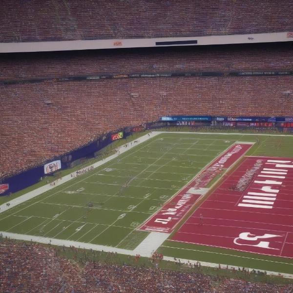 Texas Washington Game Broadcast Team on TV Screen