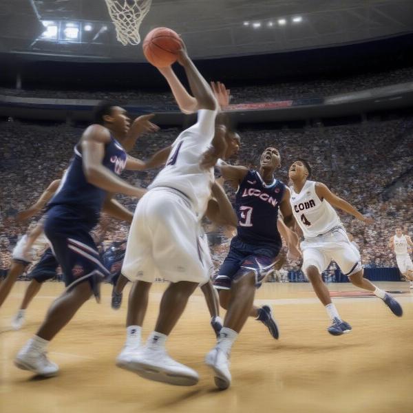 UConn Men's Basketball Game Action