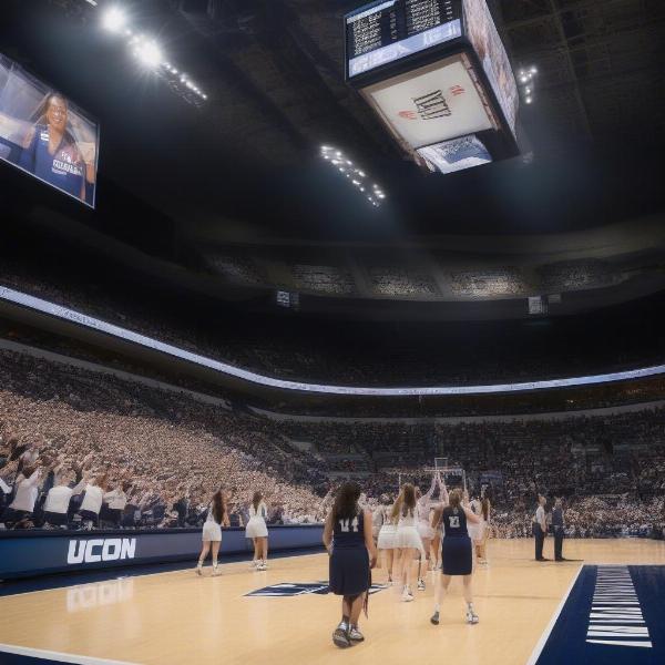 UConn Women's Basketball Fans Cheering