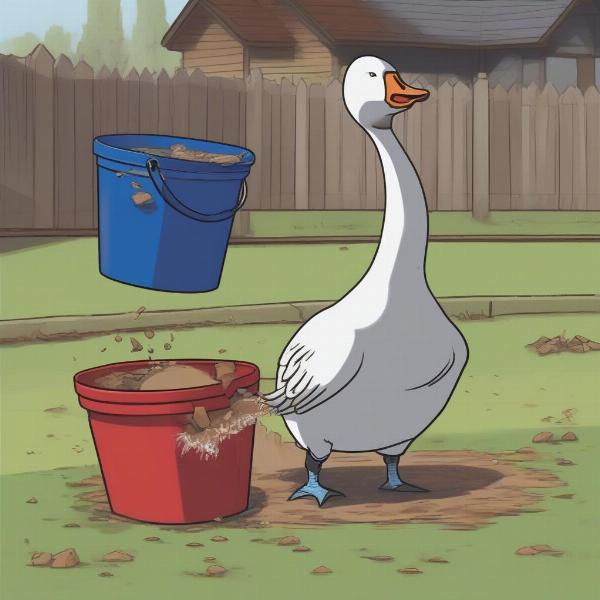 Untitled Goose Game Bucket Drop Groundskeeper Reaction