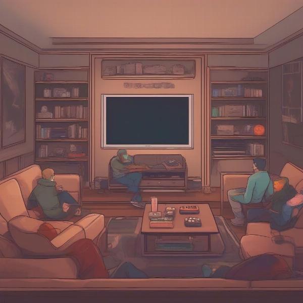 Four Player Video Game Setup