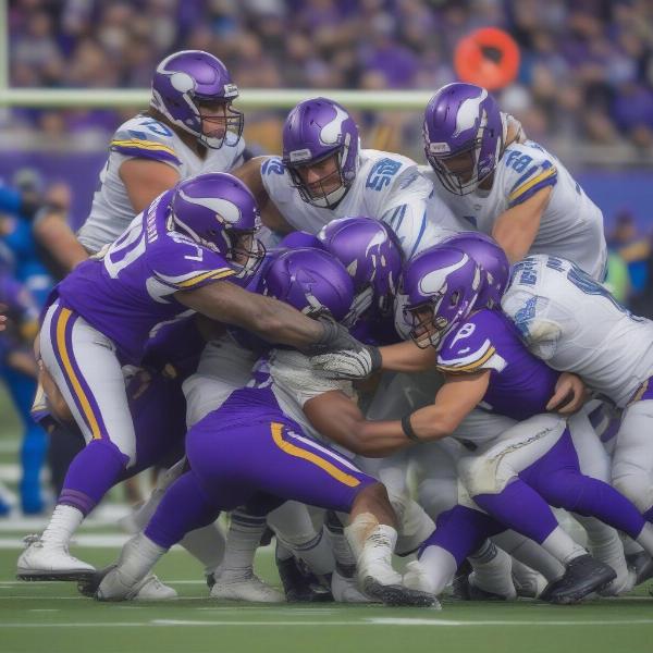 Vikings defense makes a crucial stop against the Lions