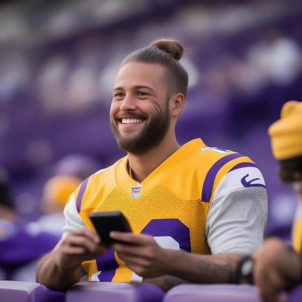 Vikings Fan Enjoying the Game