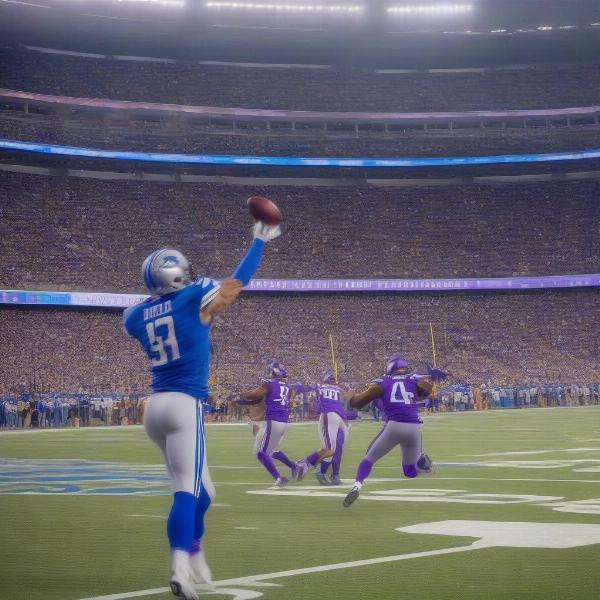 Vikings score the game-winning touchdown against the Lions