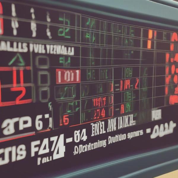 Volleyball Scoreboard Showing a Close Match