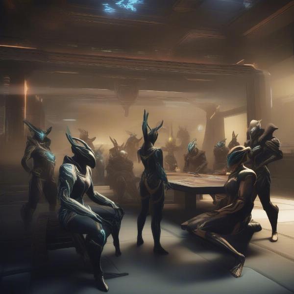 Warframe Clan Dojo with members