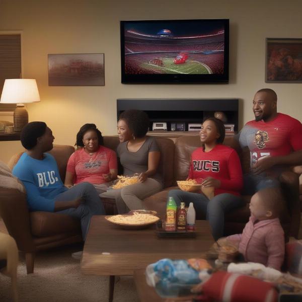 Watching Bucs Lions Game on Cable TV
