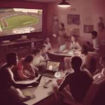 Fans Watching Aggie Game on Multiple Devices