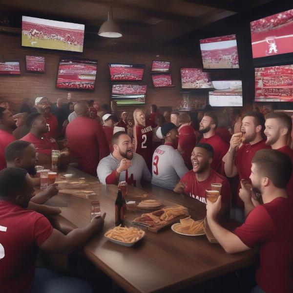Watching Alabama Game at a Sports Bar