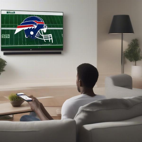 Watching Bills Jets Game with Antenna