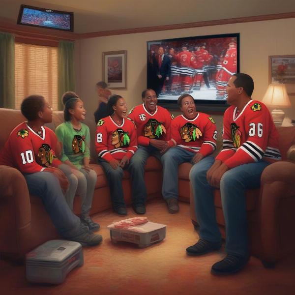Watching Blackhawks Game on TV