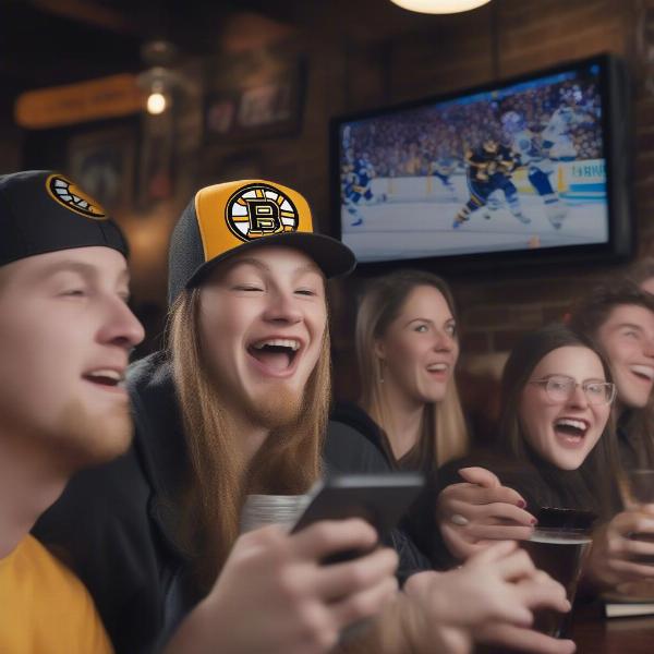 Watching Bruins Game on Mobile Phone