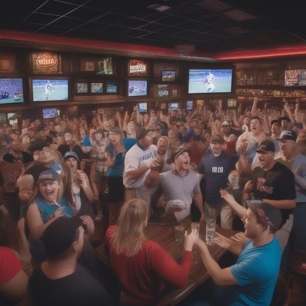 Watching Carolina Game at a Sports Bar