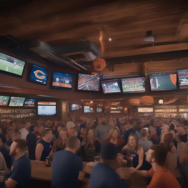 Watching Chicago Bears Game at a Sports Bar