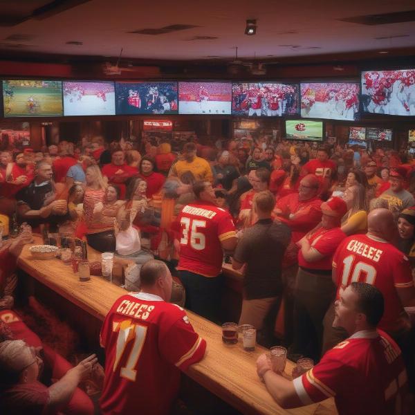 Watching Chiefs Game in a German Sports Bar
