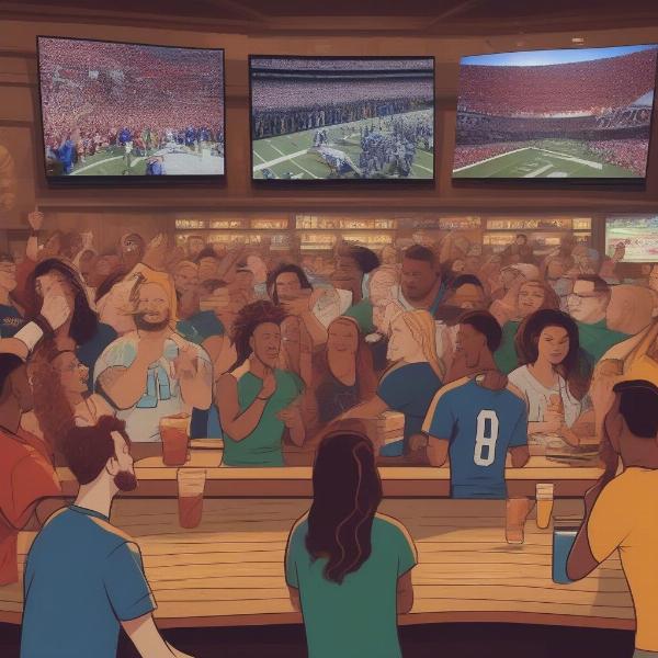 Watching College Football at a Sports Bar