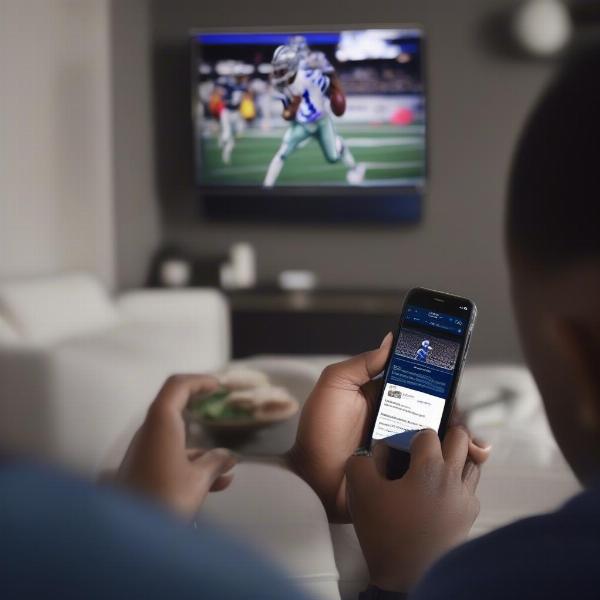 Watching the Dallas Cowboys Game on Mobile