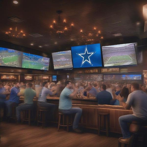 Watching Dallas Cowboys at a Sports Bar in Dallas