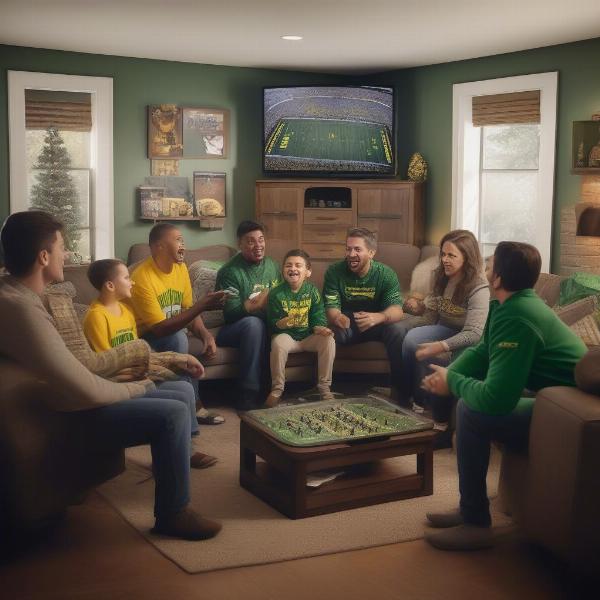 Watching Oregon Ducks game on TV