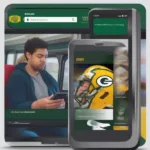 Watching Green Bay Packers Game on Mobile
