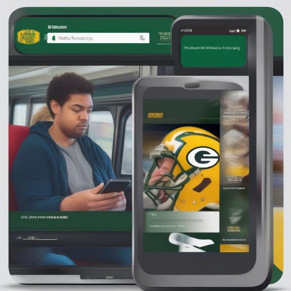 Watching Green Bay Packers Game on Mobile