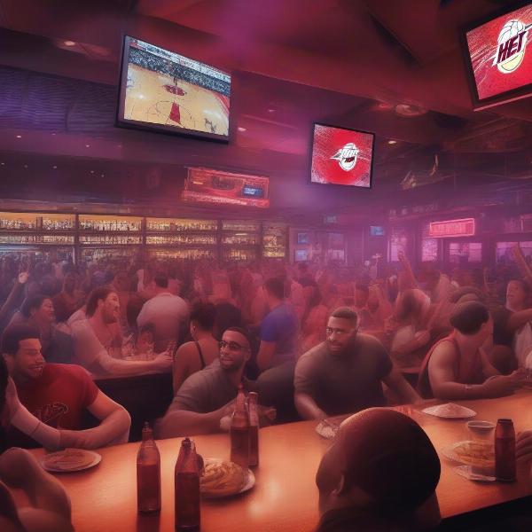 Watching Miami Heat Game at a Sports Bar
