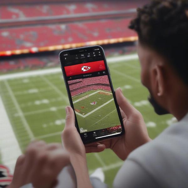 Watching Kansas City Chiefs Game on Mobile Device