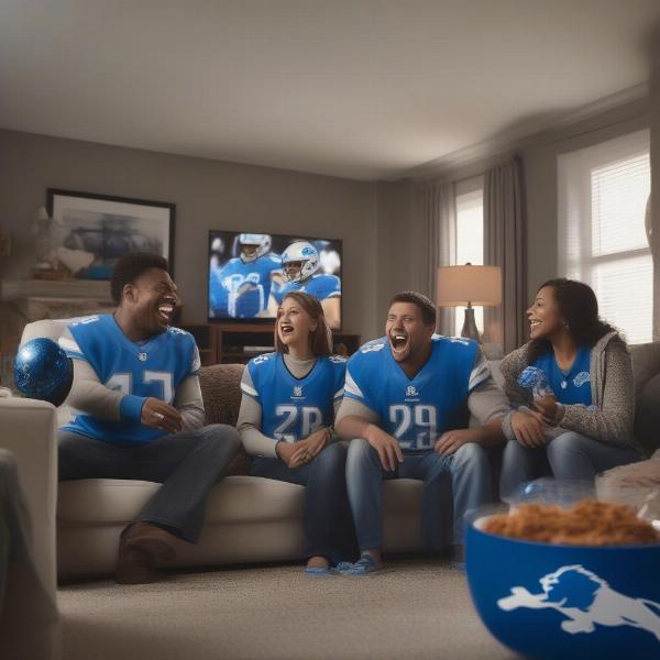 Watching Detroit Lions Game on Television