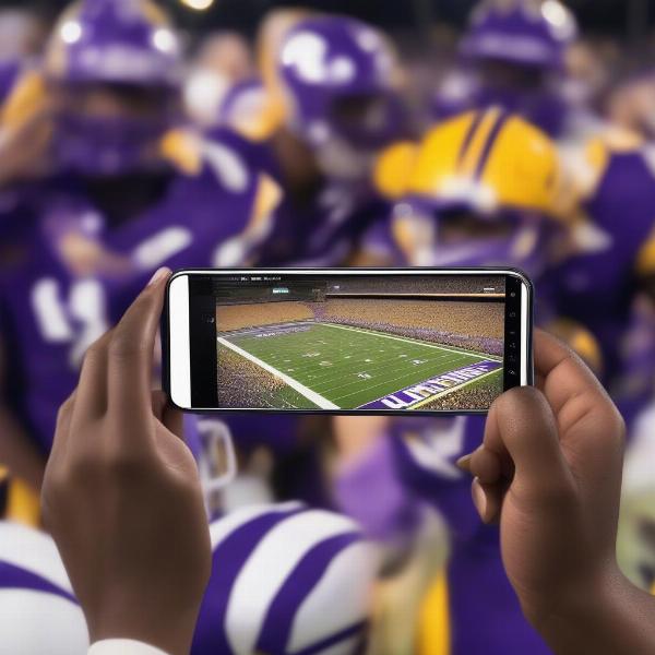 Watching LSU Football Game via Streaming Services on Mobile
