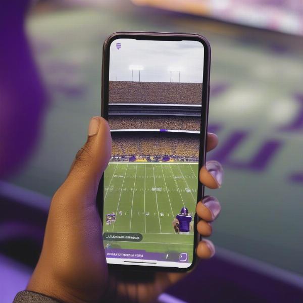 Watching LSU Game on Mobile Phone
