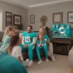 Watching the Miami Dolphins Game on TV
