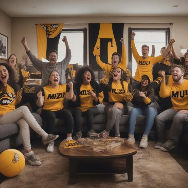 Watching Mizzou Game with Friends