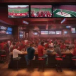 Fans watching OU game at a sports bar
