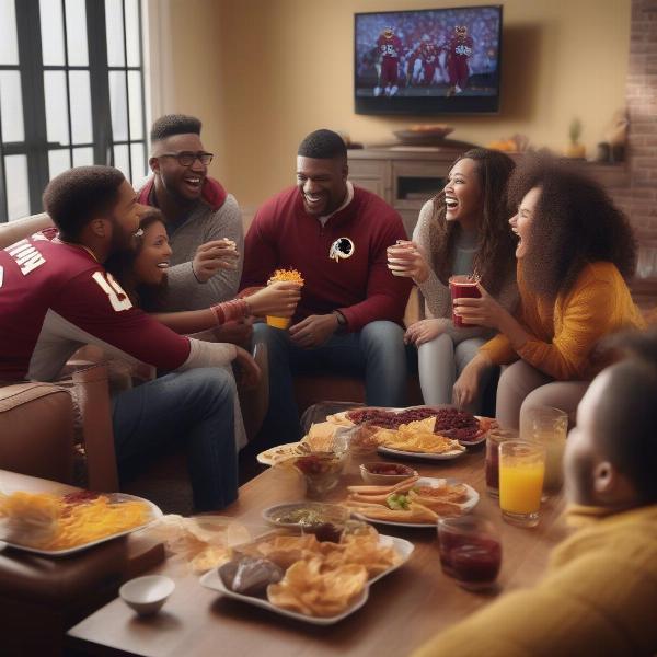 Enjoying the Redskins Game with Friends and Family