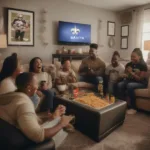 Watching the New Orleans Saints game on TV
