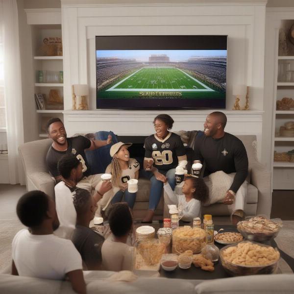 Watching the Saints Game on TV