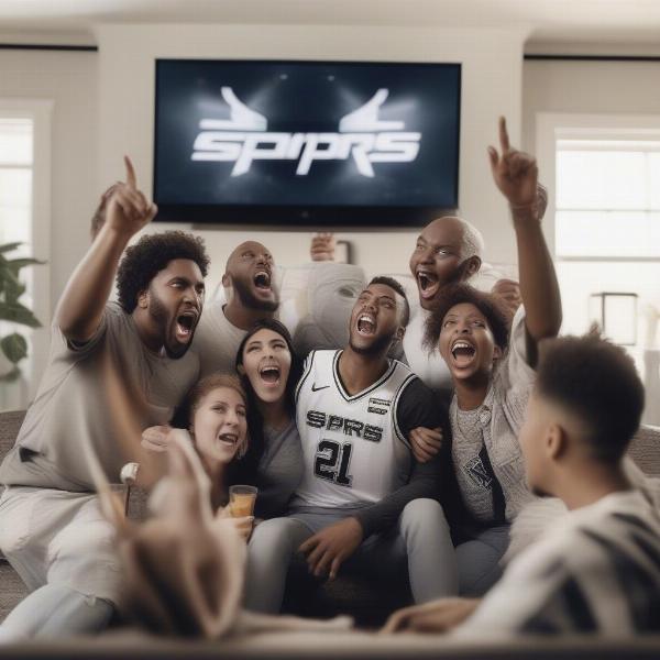 Watching San Antonio Spurs Games with Friends