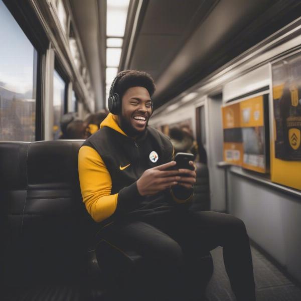 Streaming Steelers Game Live on Mobile Device