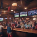 Watching Texans Game at Sports Bar