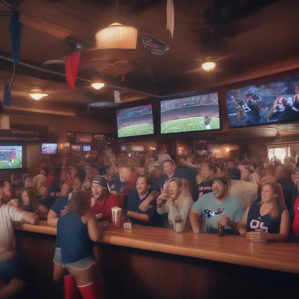 Watching Texans Game at Sports Bar