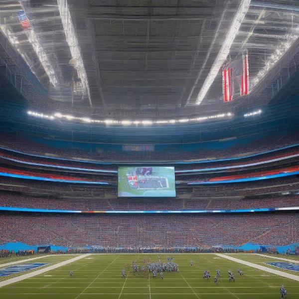 Fans Watching Titans Game at Nissan Stadium