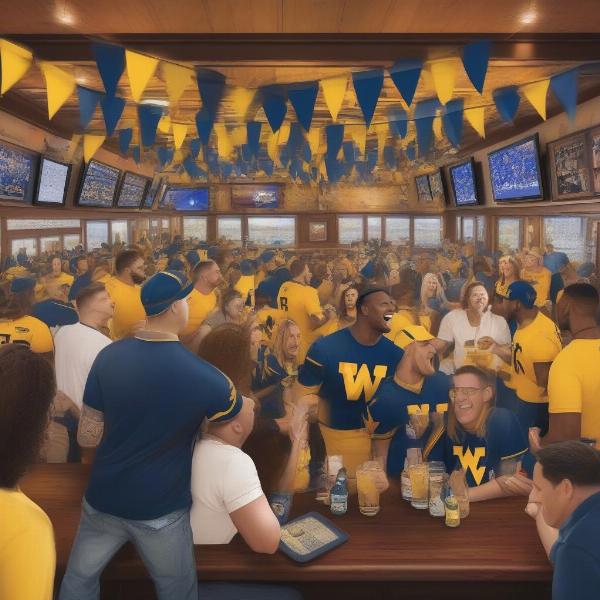 Watching the WVU Game at a Sports Bar