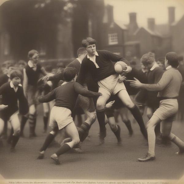 William Webb Ellis at Rugby School: Depicting the Legendary Moment