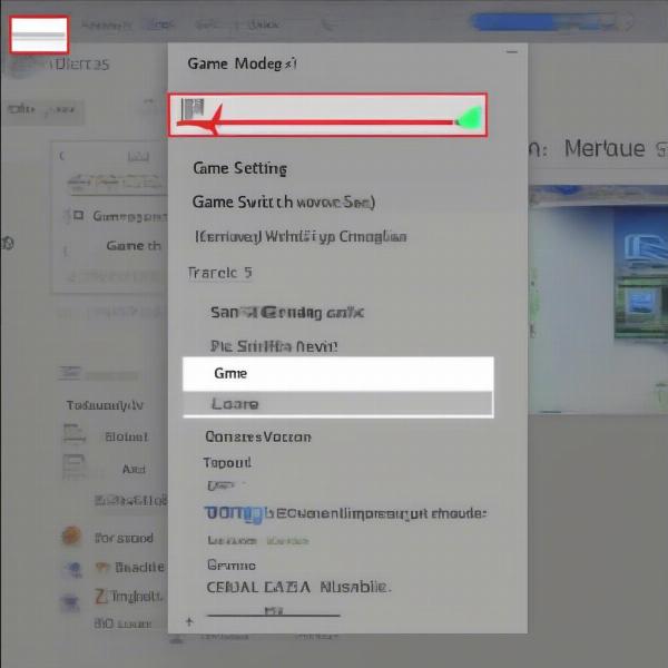 Disabling Game Mode in Windows Settings