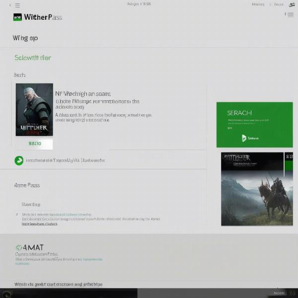 Searching for Witcher 3 on Game Pass