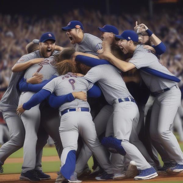 World Series extra innings celebration